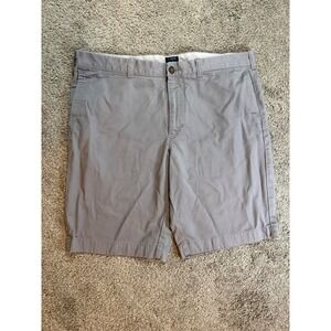 J Crew Rivington Chino Shorts Gray Size 38W Men's Casual Flat Front Cotton